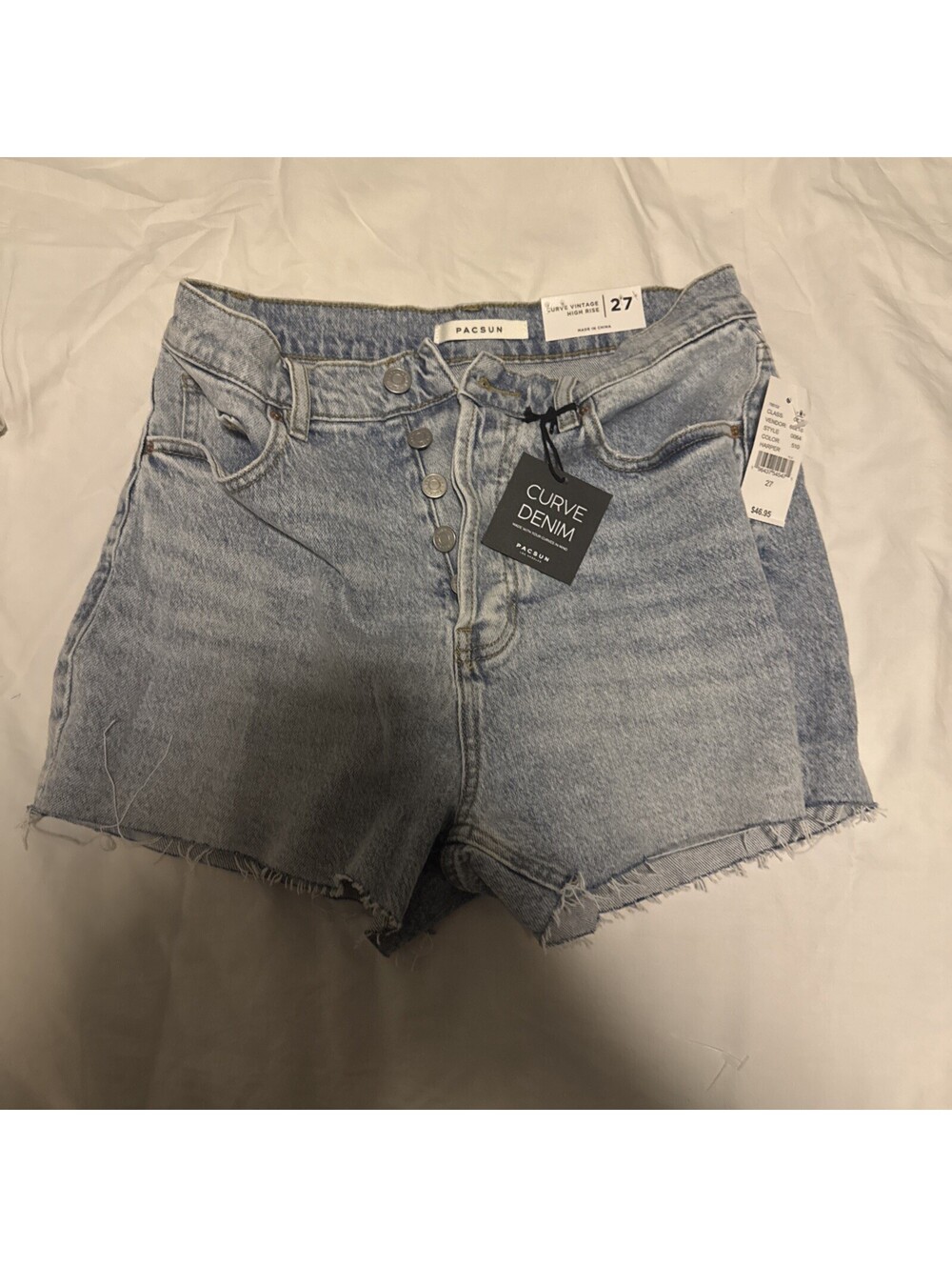 NEW! PacSun Shorts  Vintage High Rise Button Fly Cut Off Frayed 27